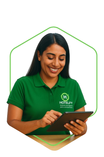 Atendente conversando pelo WhatsApp